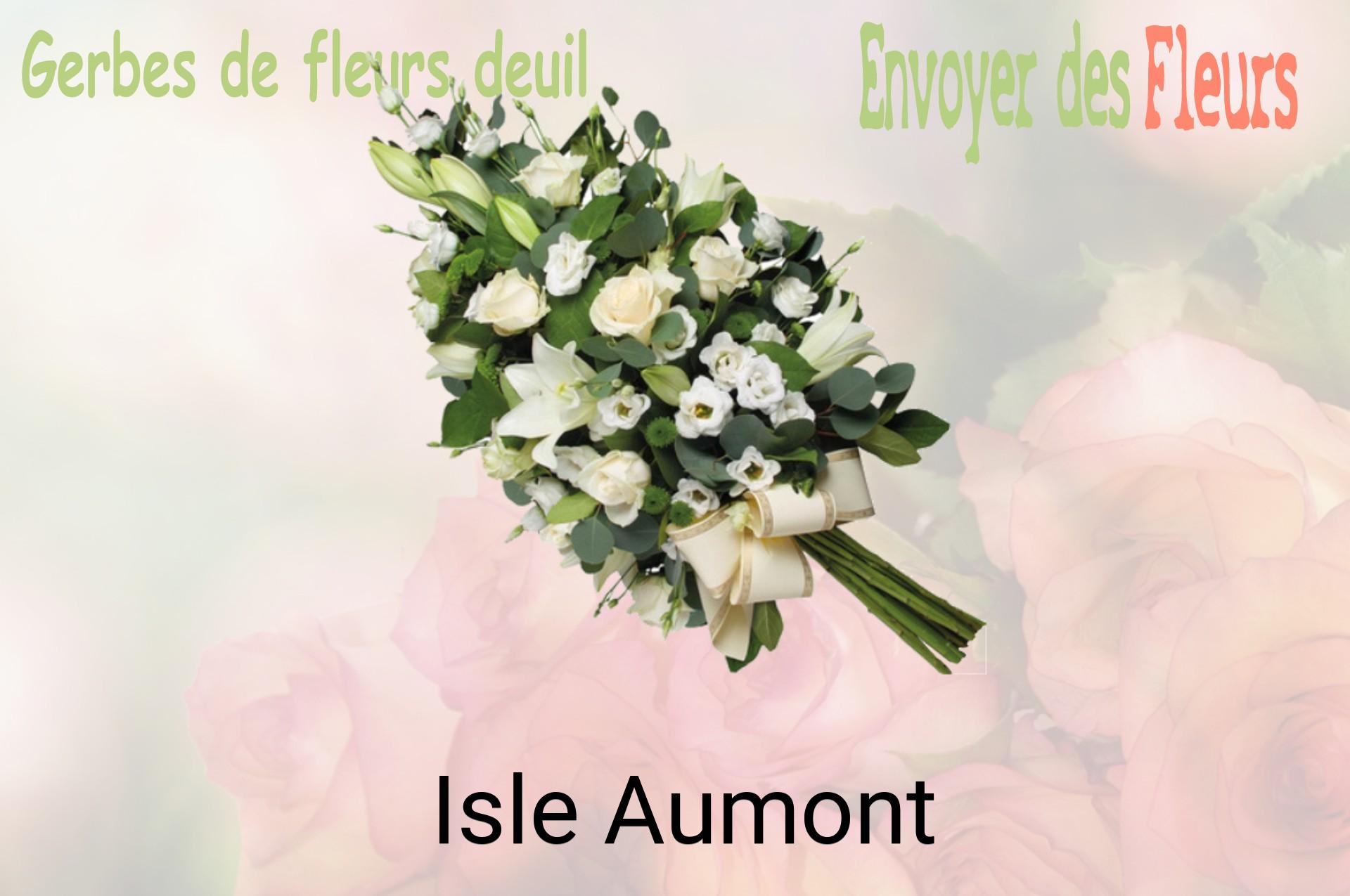 Gerbe de fleurs de deuil livrée à Isle-Aumont